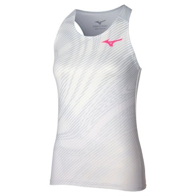 Camiseta sin Manga Mizuno Charge Printed Mujer Blancos - Chile M567WXOVKF